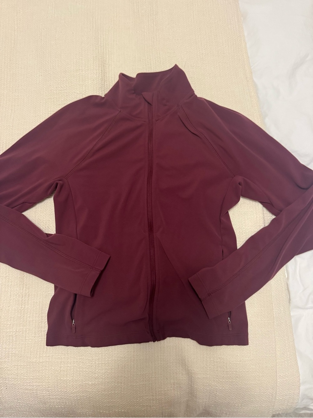 TNA Women's Burgundy Full-Zip Bomber Jacket